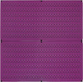 Wall Control Pegboard Rack Horizontal Metal Pegboard Garage Tool Storage Pack - Two 32-Inch Wide x 16-Inch Tall Easy To Install Peg Boards (Purple)