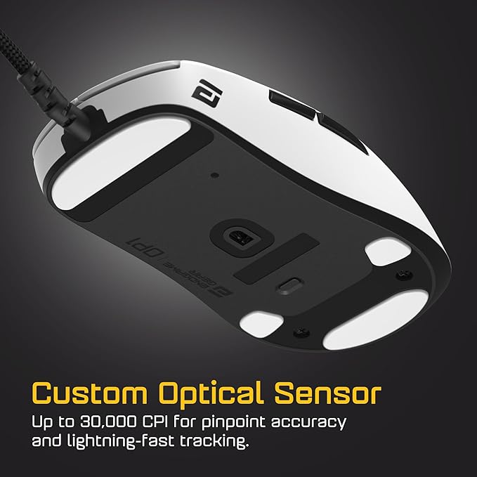 ENDGAME GEAR OP1 8k v2 White – Esports Gaming Mouse with Cable, 30K DPI Optical Sensor, 8000Hz Polling, Hot-Swappable Switches & Claw-Grip Design
