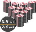 216Pack, Dia 0.8" /20mm Round Magnet Dots Stickers for Crafts, Mini Magnetic Tape with Adhesive Backing, Anisotropy Magnets Peel and Stick for DIY Art Projects
