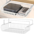 ENONCI Under Desk Drawer, Slide Out Design,No Drill Metal Under Desk Cable Management, Under Table Storage Shelf Tray Basket Under Table Drawer Organizer for Office, Home, Workspace, Cabinet