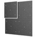 TORACK 4 PCS 16 x16 in Pegboard Panels for Wall Garage Tools Organizer Pegboard for Workbench, Modular Peg Board Tool Board(Pack of 4, Black)