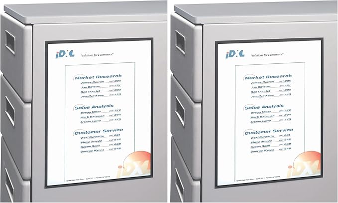 C-Line Magnetic Cubicle Keepers for Metal and Whiteboard Surfaces, Clear, 8.5 x 11 Inches, 2 per Pack (37911) (Pack of 2)