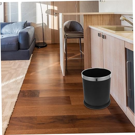 Slim Garbage Can Removable Inner Bucket Fire-Resistant Trash Bin for Kitchen Bedroom to Clean Spacious Waste Container for Desktop Use