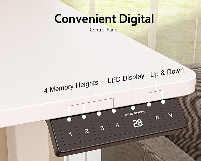 WALKINGDESK 63x24 Inches Electric Standing Desk with Drawer and Monitor Stand, Height Adjustable Sit to Stand up Desk for Home Office, Ergonomic Computer Table with Phone Holder, 3 Hooks, White