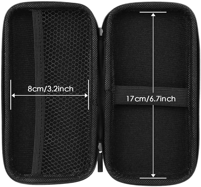 iMangoo Travel Essential Electronics Organizer Pouch Charger Case, Shockproof Dual Zipper Power Bank Cables Tech Accessories Purse, Men & Women Travel Must Have Storage Bag, 6.5x3.2x1 inch Purple