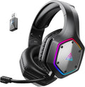 EKSA 2.4GHz Wireless Gaming Headset for PS5,PS4,PC,Switch,Mobile,Mac, Bluetooth Gaming Headphones with ENC Microphone, RGB, 20ms Latency, 120H Battery, 7.1 Surround Sound Headset, 3.5mm Audio Cable