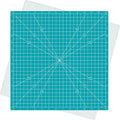 Rotating Self Healing Cutting Mat 14"x14" (13" Grid), Square Sewing Cutting Mat Board Perfect for Fabric Quilting & Art Projects, Turquoise