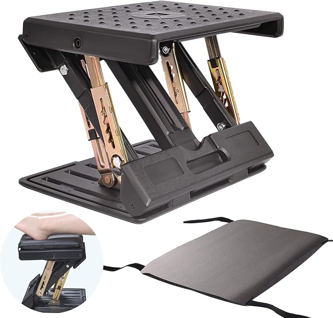 Scalebeard Foot Rest for Under Desk at Work,Ergonomic Foot,Angle Adjustable Footrest with Removable Soft Foot Rest Pad, Pressure Relief for Comfort, Back, and Body(Black)