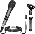 Professional Vocal Microphone for Singing, Dynamic Karaoke Handheld Wired Microphone with 16ft XLR to 1/4" Audio Cable, Studio Mic for Speaker, Amplifier, Mixer and Karaoke Machine