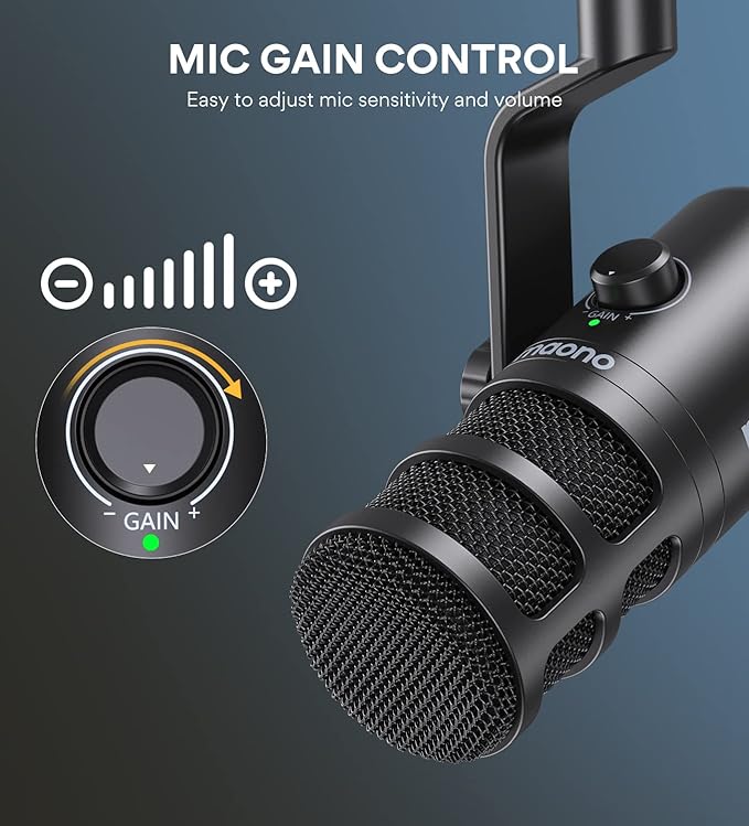 MAONO PD100U USB Dynamic Microphone with BA92 Boom Arm Bundle for Podcast, Studio, Streaming, Recording, Vocal,Home Studi