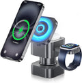 【2026 Upgraded】 QFA Wireless Charger 4 in 1 for iPhone with Night Light,Fast Magnetic Stand,Charger Station for iPhone 17/16/15/14/13/12 Pro/Max/Plus/Air Apple Watch Airpods