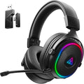 EKSA 2.4GHz Wireless Gaming Headset for PS5,PC,PS4,Switch,Mobile,Mac, Bluetooth Gaming Headphones with Microphone, RGB, 30ms Latency, 50H Battery, USB & Type-C Ultra, PC Wired Gaming Headset for Xbox