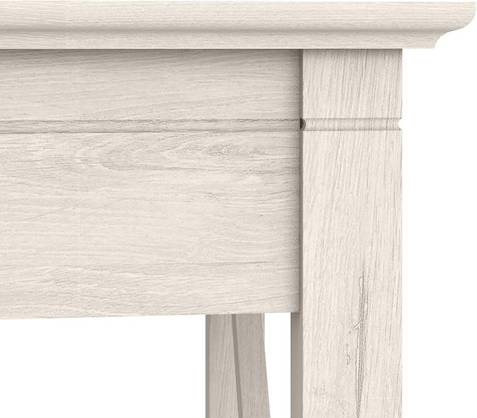 Bush Home Key West 60W Modern Farmhouse L Shaped Desk in Linen White Oak, 60-Inch Corner Computer Table for Home Office Workspace