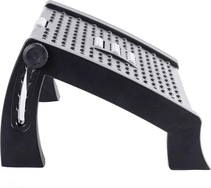 Foot Rest for Under Desk at Work Adjustable,Office Chair Foot Rest with Massage Surface and Roller,Pressure Relief for Comfort,6 Height Adjustable,Ergonomic Tilted Foot Stool for Home,Office