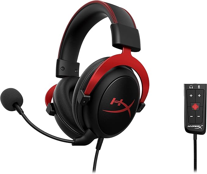 HyperX Cloud II Gaming Headset for PC & PS4 & Xbox One,Nintendo Switch - Red (KHX-HSCP-RD) (Renewed)