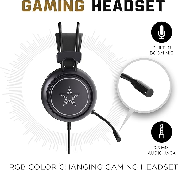 SOAR NFL Wired Gaming Headset, Team Color