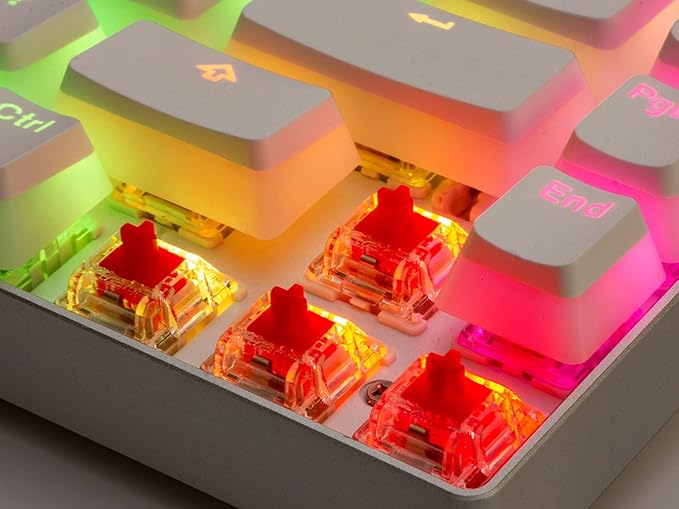 Cherry MX 3.0 S Wired Mechanical Gaming Keyboard. Aluminum Housing Built for Gamers w/MX Red Switches. RGB Backlit Color Display Over 16m Colors. from The Makers of MX. Full Size. Pure White.