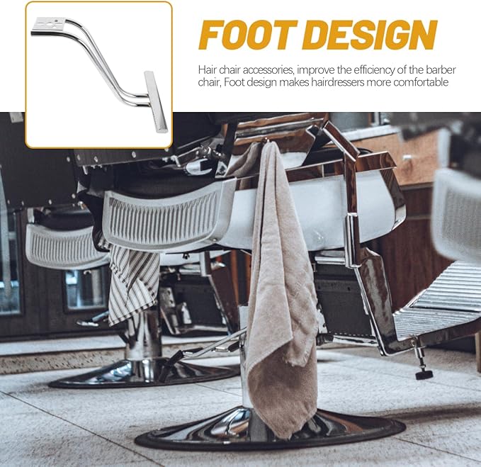 ARTIBETTER Salon Chair Footrest Replacement 20.07X11.53 Inch Stainless Steel Barber Chair Foot Pedal for Hair Stylist Comfort and Convenience