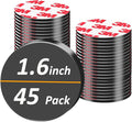 45Pack,1.6 inch Big Round Magnets Dots, Precut Flexible Circle Magnetic Tapes with Adhesive Backing for Whiteboard, Fridge, Crafts,Organization