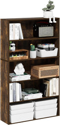 Furinno PASIR Book Shelf, 5-Tier Bookshelf, Bookcase with Open Shelf, 9.4 x 31.5 x 52.7, for Living Room, Bedroom, Home Office, Amber Pine