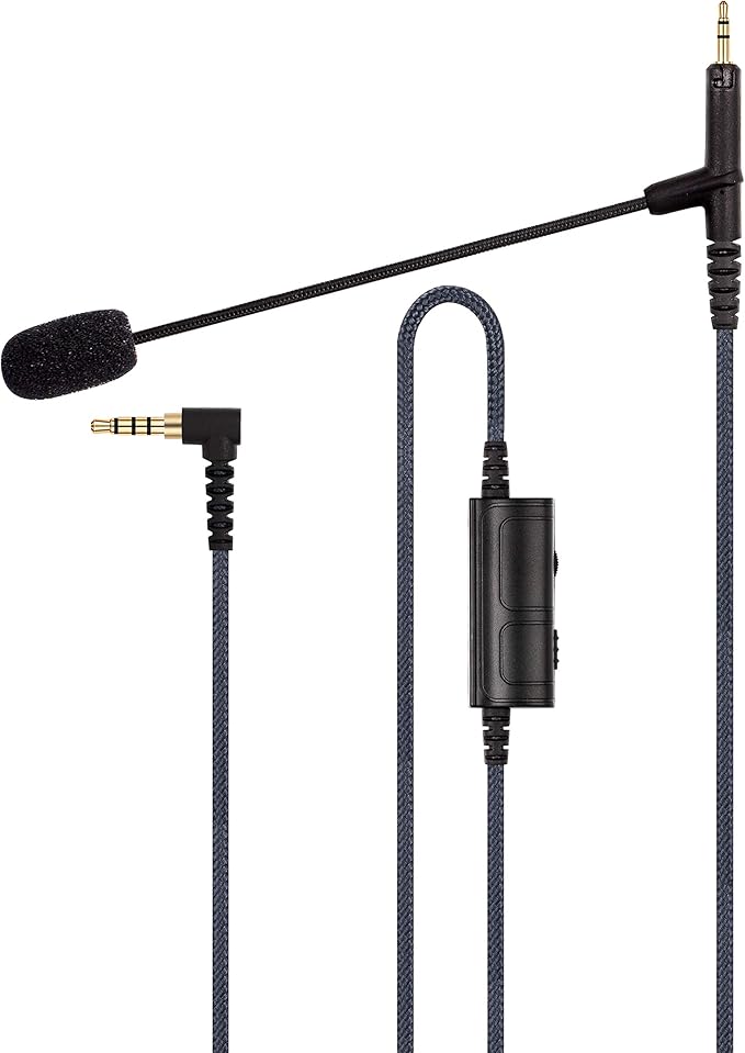 Boom Microphone Cable - Boompro Gaming Mic Compatible with Sennheiser HD598, HD598Cs, HD560s, HD598SE, HD620S, HD400PRO, HD599 Headphones - Xbox One PlayStation PS4 Controller, PC(150CM)