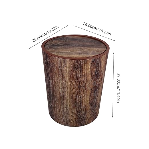 Kitchen Garbage Can Lid Slim Trash Can for Bathroom Rotating Lid Room Waste Basket