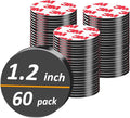 60Pack, Dia 30mm / 1.2" Round Magnets Dots, Precut Flexible Circle Magnetic Tape with Adhesive Backing for DIY Crafts, Strong Sticky Magnet