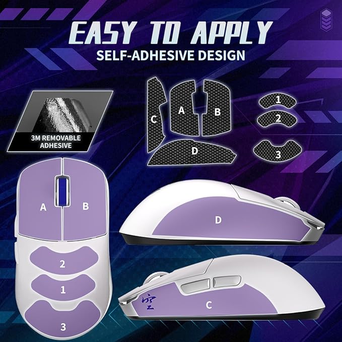 TALONGAMES Mouse Anti Slip Grip Tape Compatible with Ninjutso Sora V2 Gaming Mouse,Palm Sweat Absorption,Thin 0.5mm,Cut to Fit,Easy to Apply,Mouse Skin