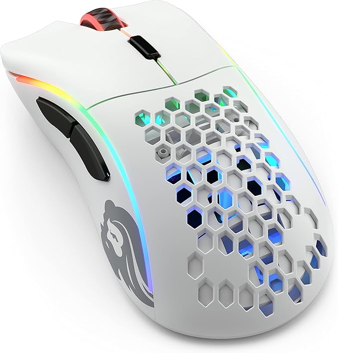 Glorious Model D Wireless Gaming Mouse - RGB 69g Lightweight Wireless Gaming Mouse (Matte White) (RENEWED)