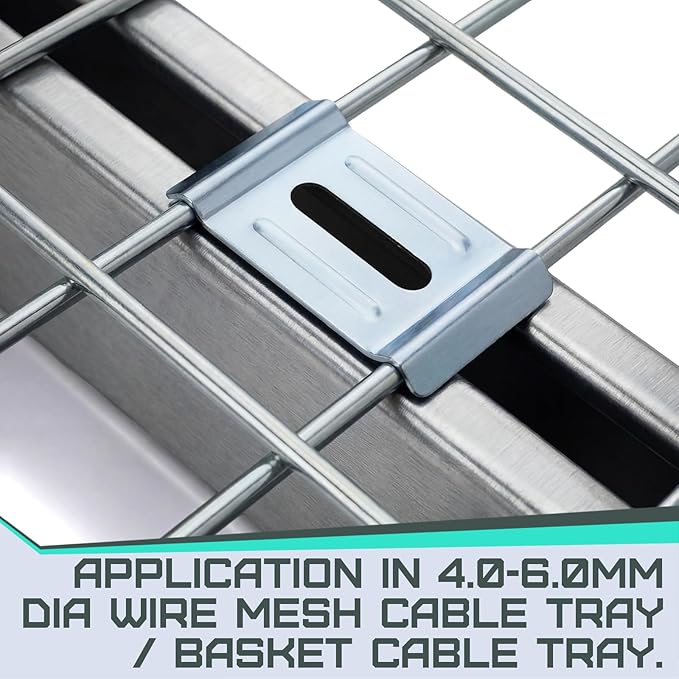 50 Pack Hold Down Clamps for Cable Tray, Cable Tray Wire Shelf Support Washer Application in 4mm - 6mm Diameter