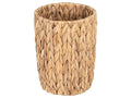 StorageWorks Wicker Waste Basket, Small Trash Can for Bathroom, Water Hyacinth Trash Basket for Office, Wicker Garbage Can for Bedroom, Round, 1 Pack