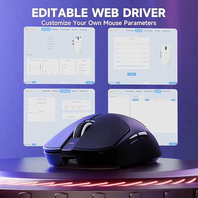 Attack Shark X8 PRO 8K Wireless Gaming Mouse,PAW3395PRO 40K DPI Sensor,Tri-Mode Broadcom BK52820 Chip,Superlight Ergonomic Mouse for Large Hands,Cloud-Based Software,for Win/Mac(Black&Tape)
