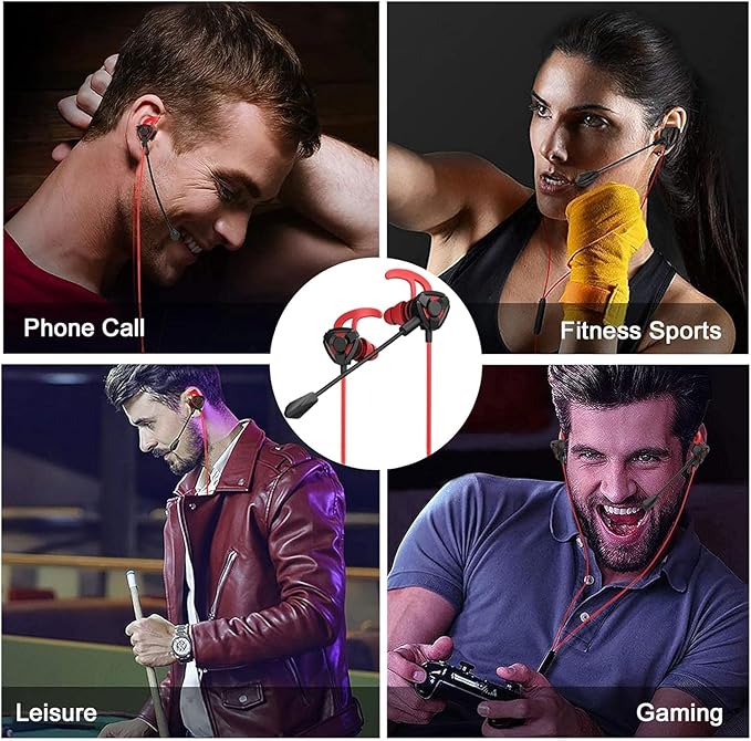 Gaming Headset with Microphone Wired Gaming Earbuds PC for One PS4 PS5 Nintendo Switch PlayStation 5 Games Mobile Phone,Detachable Earphones Noise Cancelling Gaming Headphones with Mic