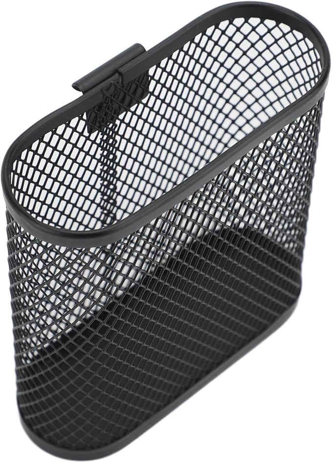 Wall Mounted Metal Mesh Pencil Holder, Black Office Desk Organizer, Storage Cup for Pegboard, Home, School, Kitchen