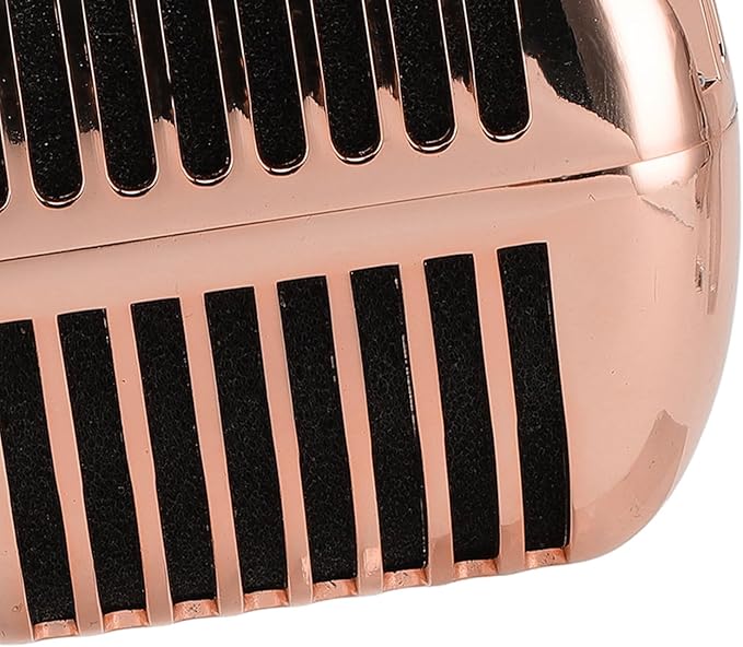 Classic Retro Microphone, Vintage Dynamic Microphone, Zinc Alloy Self Tensioning Rotating Rack, Unidirectional Cardioid Mic, Universal Stand Compatible (Rose Gold)