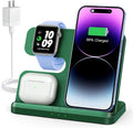 JARGOU 3 in 1 Charging Station for Apple Wireless Charger for iPhone 17 16e 16 15 14 13 12 11 X 8 & for iWatch Charger Wireless Charging Station for Multiple Devices for AirPods 2/3/4/Pro/Pro 2/Pro 3