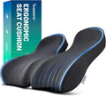 Ergonomic Seat Cushion for Office Chair – High-Density Memory Foam Support with U-Shaped Coccyx Cut-Out, Stable Comfort for Long Sitting, Enhanced Non-Slip Bottom & Washable Cover