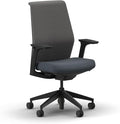 HON Cipher Mesh Office Chair with Lumbar Support, Height-Adjustable Arms, Black Mesh Task Chair, Darkness Fabric, Black Accent, Black Frame