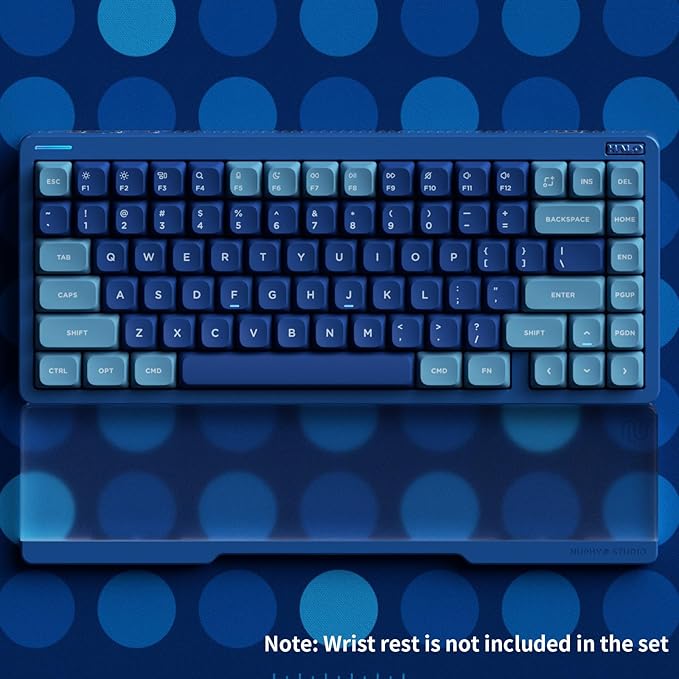 nuphy Halo75 V2 Mechancial Gaming Kyeboard,75% Wireless Hot Swappable Bluetooth Keyboard,83 Kyes RGB Backlit Keyboard,Support Bluetooth/2.4GHz/USB-C-Blue Blush Switch