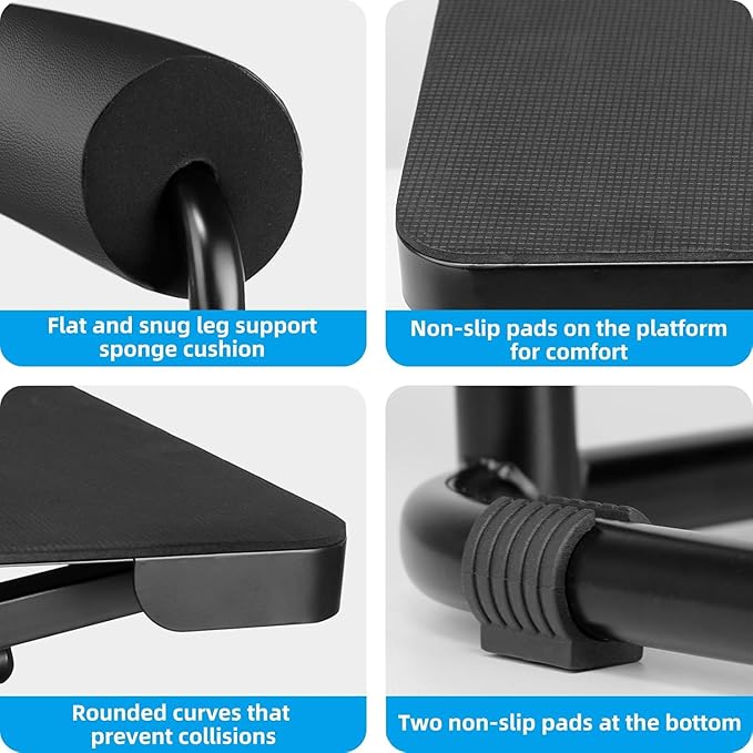 Adjustable Foot Rest Under Desk Footrest Leg Rest, 6 Height Positions Ergonomic with Relief Platform for Standing Desk