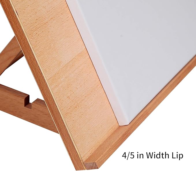 Falling in Art Large 5-Position Wood Drafting Table Easel Drawing and Sketching Board, 23 2/9 Inches by 16 1/2 Inches