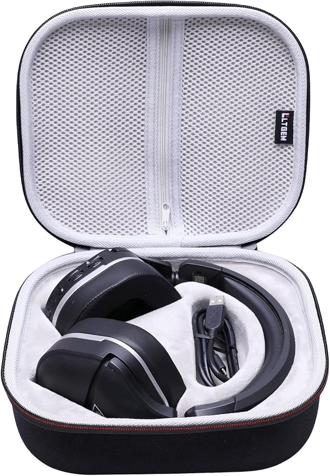 LTGEM Case Compatible with Turtle Beach Stealth 600 / 700 Gen 3 & 600 /700 Gen 2 MAX Wireless Gaming Headset, Black+Gray