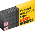 Hyper-Sticky Magnets with Adhesive Backing (350 pcs) - Strong Magnetic Squares for Whiteboard, Fridge, Crafts - Easy to Cut Stickers for Planning and Organization - Science Education Magnets