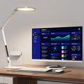 LitONES LED Desk Lamp for Home Office, Professional Eye-Caring Diffused Desk Light, 3 Color 10 Brightness Computer Light, Dimmable Office Lamp with Memory & Timer Func, Metal Swing Arm Table Lamp