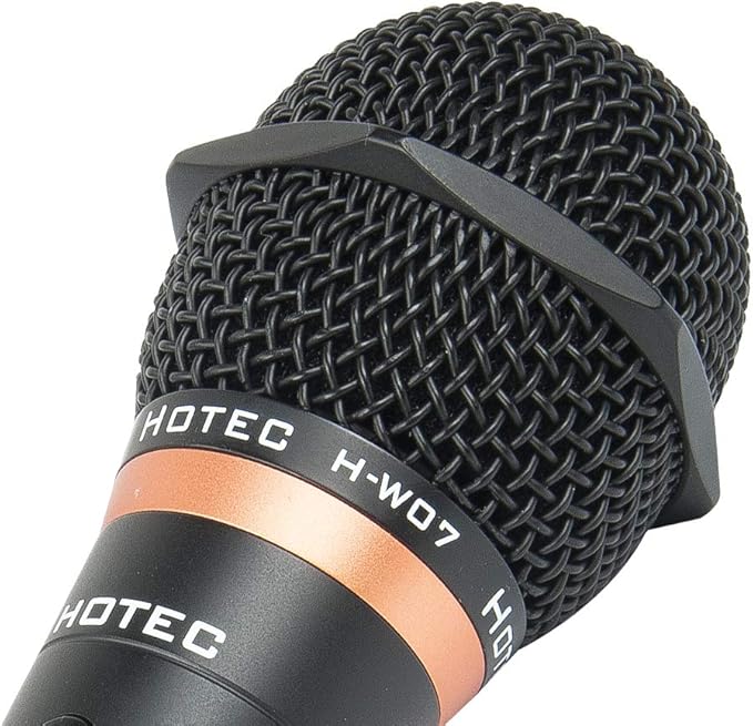 HOTEC Premium Vocal Dynamic Handheld Microphone with 19ft Detachable XLR Cable and ON/Off Switch (Metal Black) (H-W07)