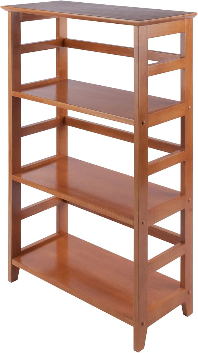Winsome Studio 3-Tier Bookshelf, Classic Display Bookcase, Functional & Stylish Shelving Unit for Convenient Home Storage in Living Room, Bedroom, Office, Dorm