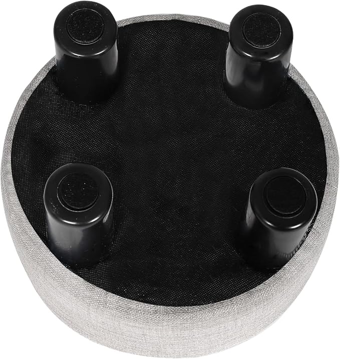 Joveco 12.4" Foot Rest for Under Desk Round Stool for Home and Office (Light Grey)