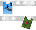 Magnetic Board Frameless Stainless Iron Board Strips, Magnetic Strips with Adhesive Backing Magnet Board Magnetic Bulletin Board Memo Board with 7 Pcs White Magnets for School Office Home, 2Pcs
