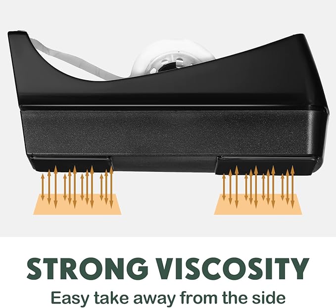 Yahenda 18 Pack Black Desktop Tape Dispenser Non Skid Base with 0.7 x 985 Inches Invisible Tape Refills Bulk Weighted Roll Dispenser for Office Home School