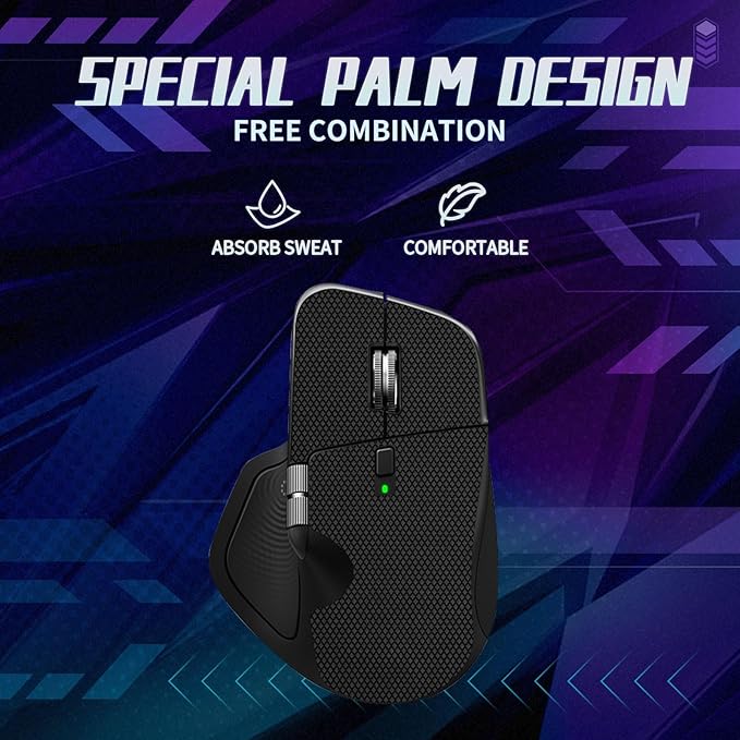 TALONGAMES Mouse Anti Slip Grip Tape Compatible with Logitech MX Master 4 Gaming Mouse, Palm Sweat Absorption, Thin 0.5mm, Cut to Fit, Easy to Apply, Mouse Skin